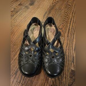 Collection By Clarks Women's Black Leather Shoes Size 6w